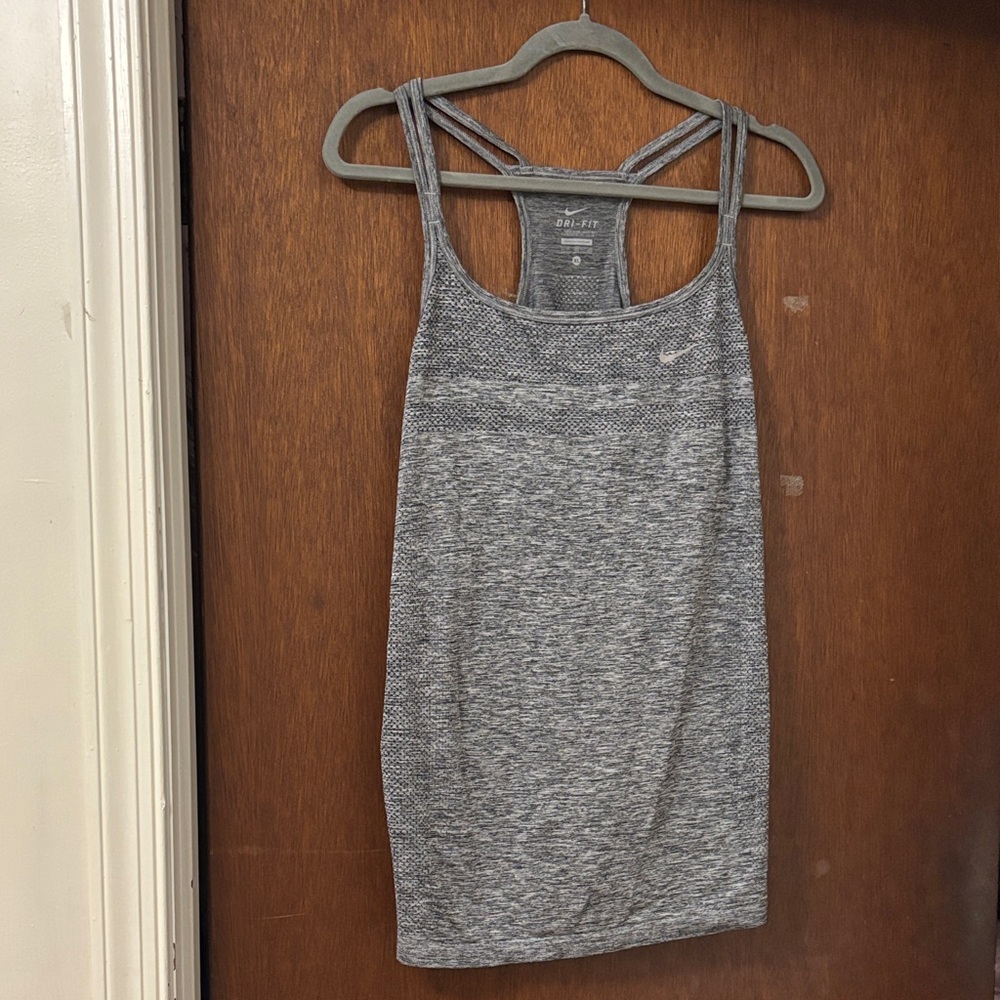 Nike Grey Heather Racerback Dri-FIT Tank